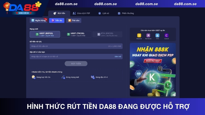 Quy Trình Rút Tiền DA88 Đổi Thưởng Thần Tốc Chỉ 3-5 Phút - IVONIX.BIZ