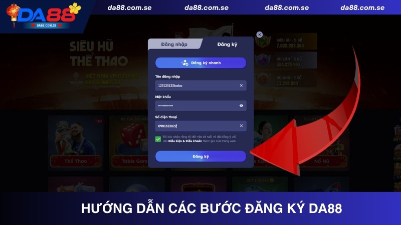 Đăng Ký Da88 - Tạo Tài Khoản Mới Nhận Ưu Đãi Nạp Đầu 200% - IVONIX.BIZ