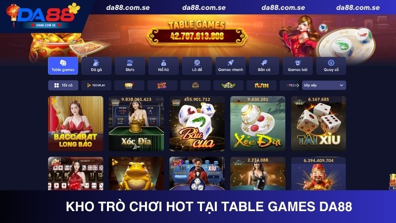 Table Games DA88 - Game Bàn Trực Tuyến Đặc Sắc, Thưởng Cao - IVONIX.BIZ