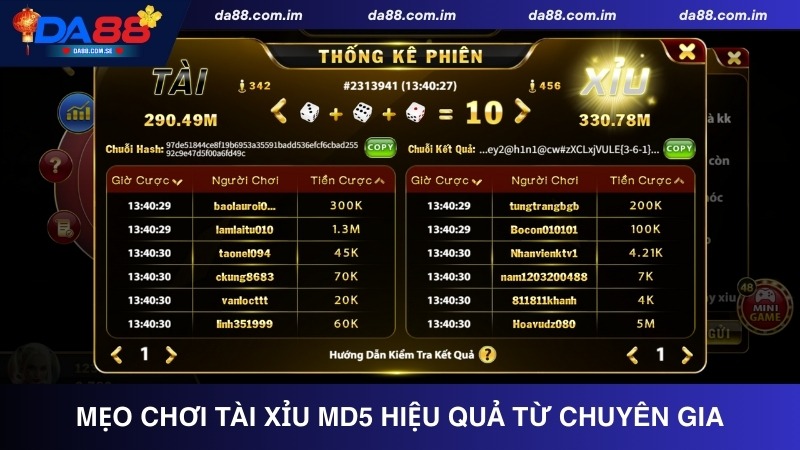 Mẹo Chơi Tài Xỉu MD5 Bài Học Đúc Kết Từ Chuyên Gia DA88 - IVONIX.BIZ
